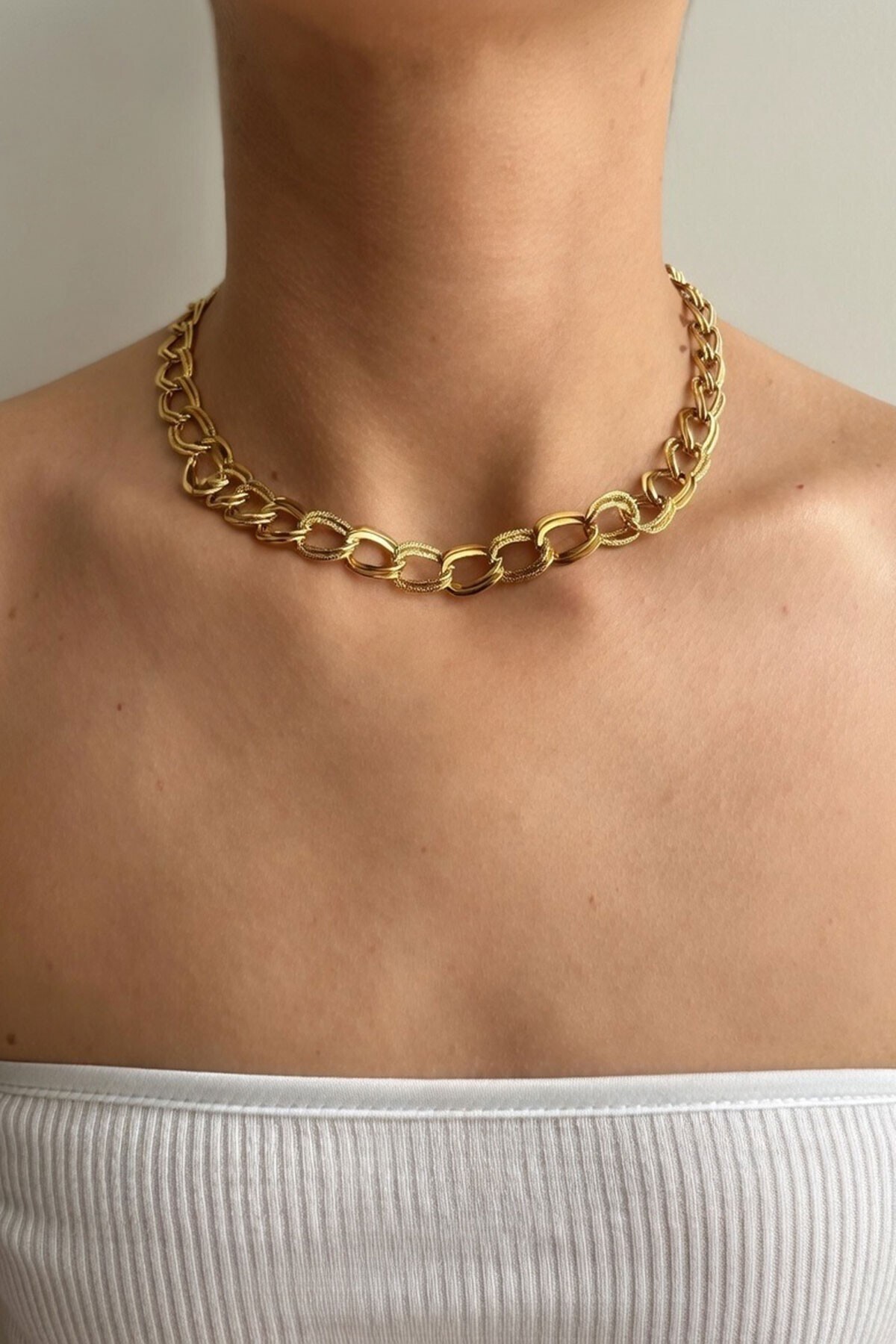 Gold Samanyolu Model Zincir Kolye