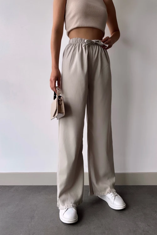 Taş Paçası Püsküllü Palazzo Pantolon BCDF-231101