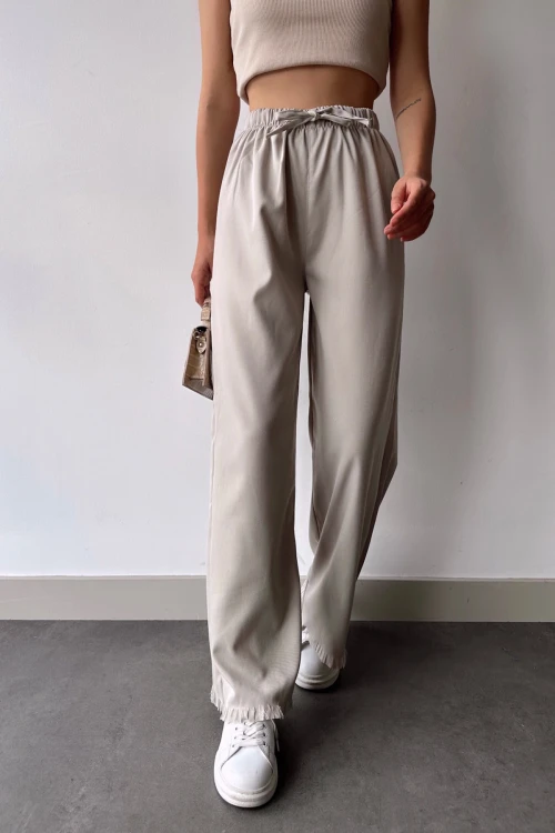 Taş Paçası Püsküllü Palazzo Pantolon BCDF-231101