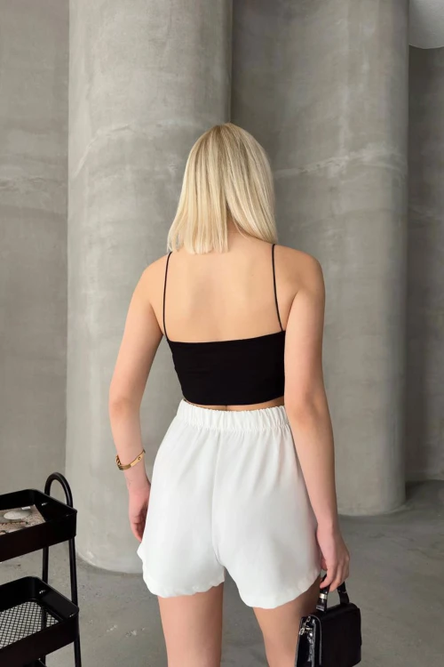 Bej Yırtmaçlı Mini Şort Etek BCHN-2525275