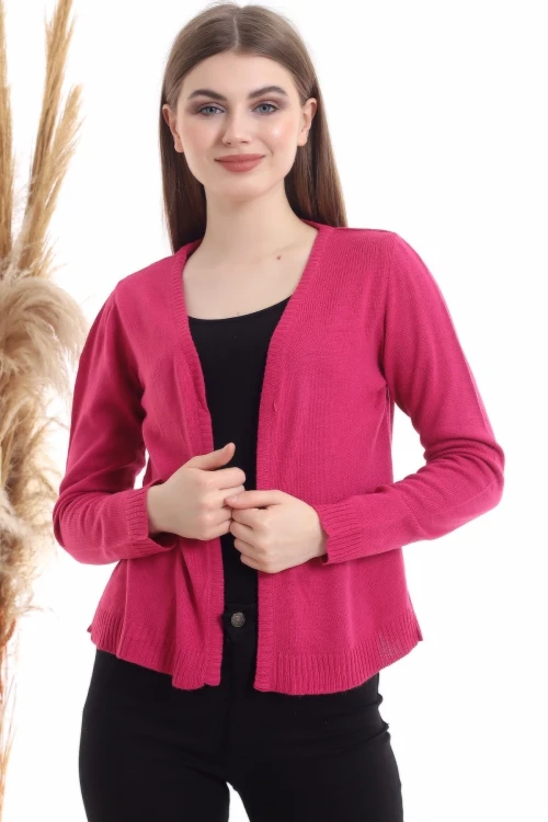 Fuşya Triko Hırka CO-2520510513