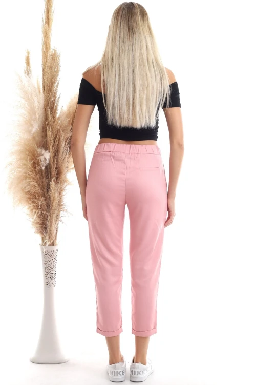 Gül Kurusu Fermuarlı Fleto Cepli Viscon Havuç Pantolon CO-2520343111