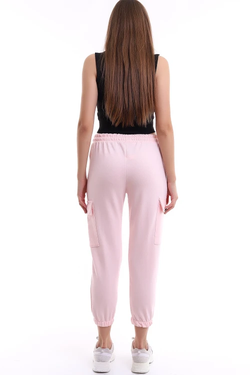 Pembe İki İplik Kargo Cepli Pantolon CO-2521323200