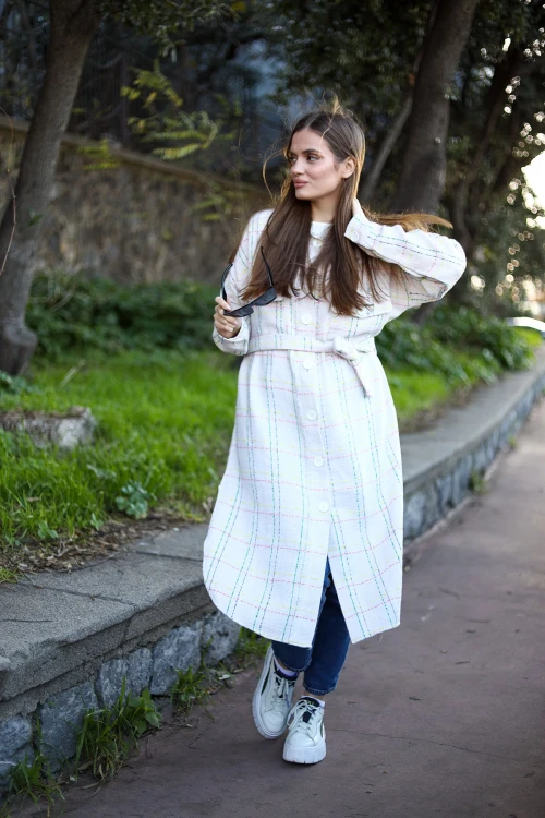 Beyaz Beli Bağlamalı  Kaban BCBSK-25700-3499