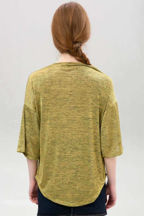 Fıstık Yeşil Yumuşak Dokulu Oversize Günlük Bluz BCBSK-25650-2192