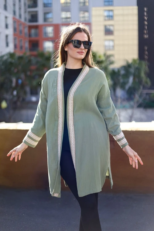 Haki Mevsimlik Rahat Kesim Hafif Ceket BCBSK-25700-3441