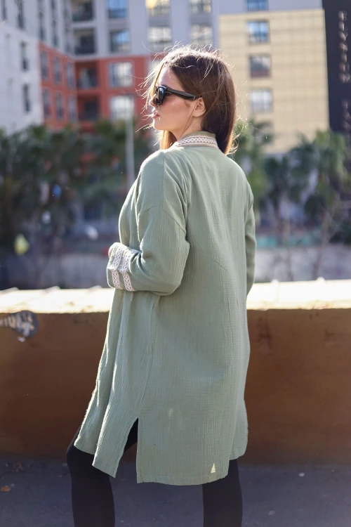 Haki Mevsimlik Rahat Kesim Hafif Ceket BCBSK-25700-3441