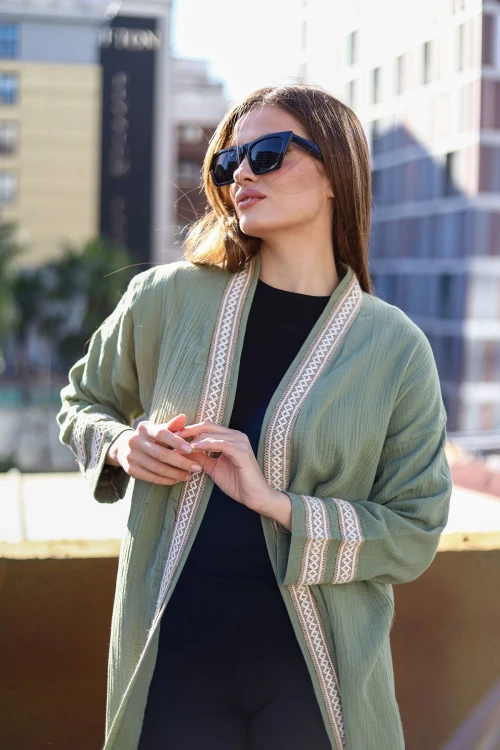 Haki Mevsimlik Rahat Kesim Hafif Ceket BCBSK-25700-3441