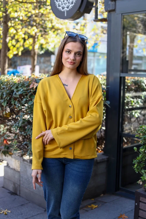 Hardal Çıt Çıtlı Mevsimlik Ceket BCBSK-25700-3510