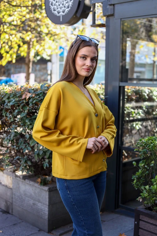 Hardal Çıt Çıtlı Mevsimlik Ceket BCBSK-25700-3510