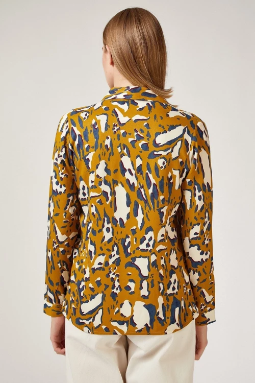 Hardal Desenli Uzun Kol Gömlek BCBSK-25700-K5809