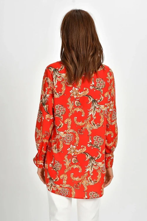 Mercan Oversize Rahat Kesim Düğmeli Gömlek BCBSK-25700-K5125