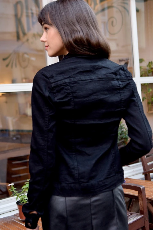 Siyah Gabardin Beli Lastikli Cepli Salaş Pantolon BCBSK-25700-3475