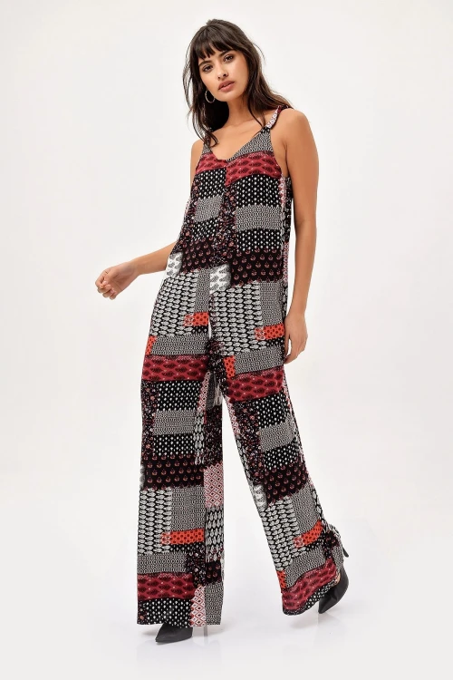 Siyah Modern Tarz Askılı Tulum BCBSK-25700-H5012