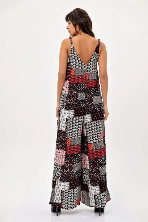 Siyah Modern Tarz Askılı Tulum BCBSK-25700-H5012