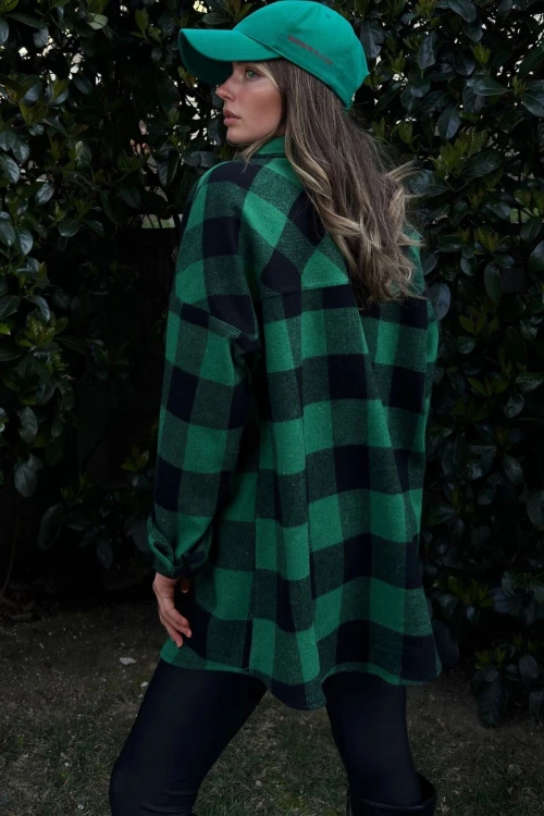 Benetton Oversize Yumuşak Dokulu Kaşe Cepli Gömlek BCBSK-25700-3539