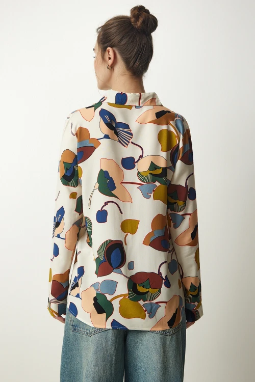 Beyaz Uzun Kollu Düğmeli Gömlek BCBSK-25700-K7615