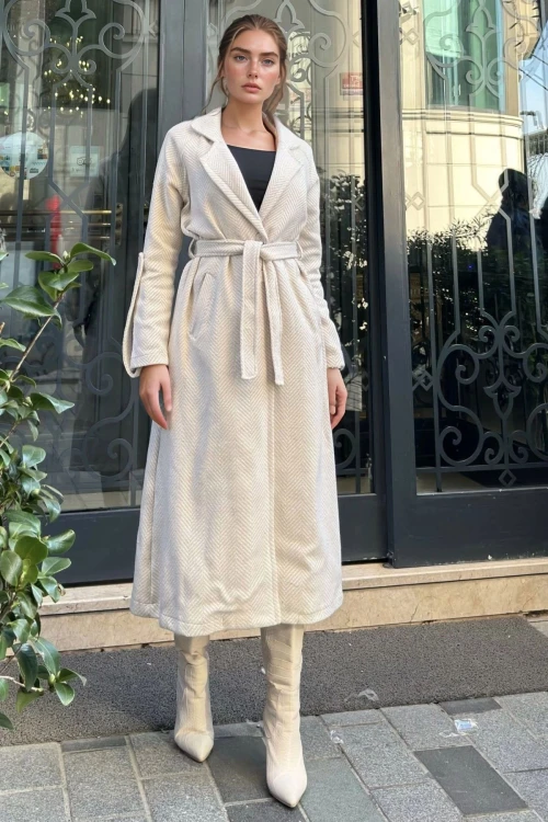 Ekru Beli Bağlamalı Kaban BCBSK-25700-3680