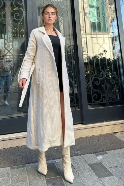 Ekru Beli Bağlamalı Kaban BCBSK-25700-3680