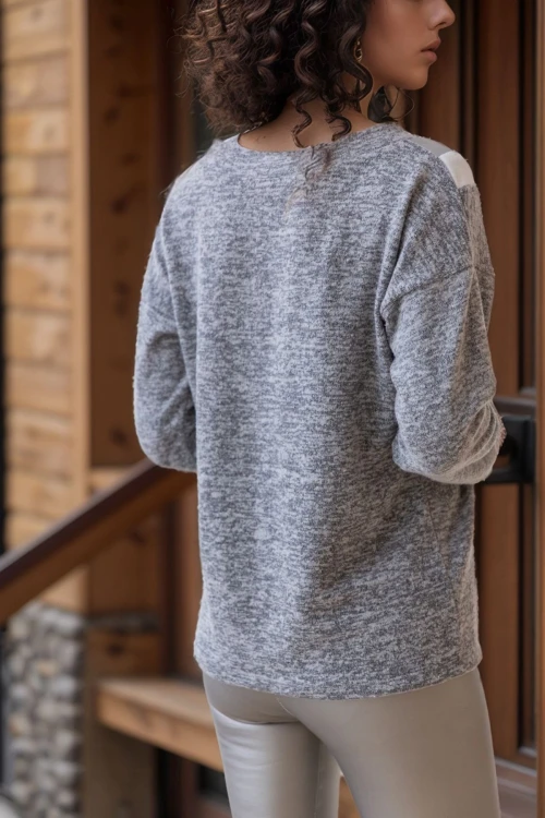 Gri  Yaka Varak Garnili Kazak BCBSK-25700-2807