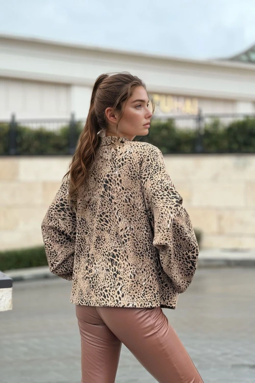 Kahve Oversize Salaş Ceket BCBSK-25700-3509