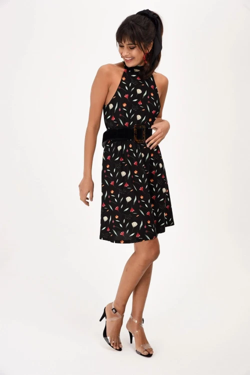 Mix Kolsuz Çiçek Desenli Elbise BCBSK-25700-T4011-1180