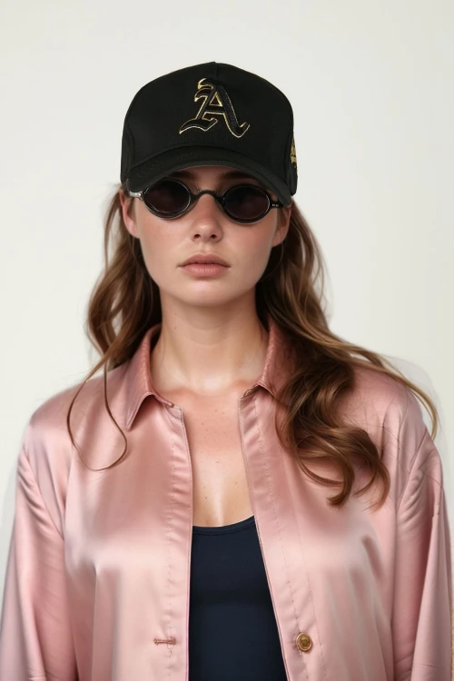 Siyah A Harf Nakışlı Kep BCNSV-2514507