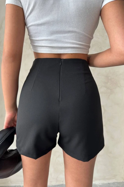 Siyah Mini Fit Dokuma Şort BCHN-2525312