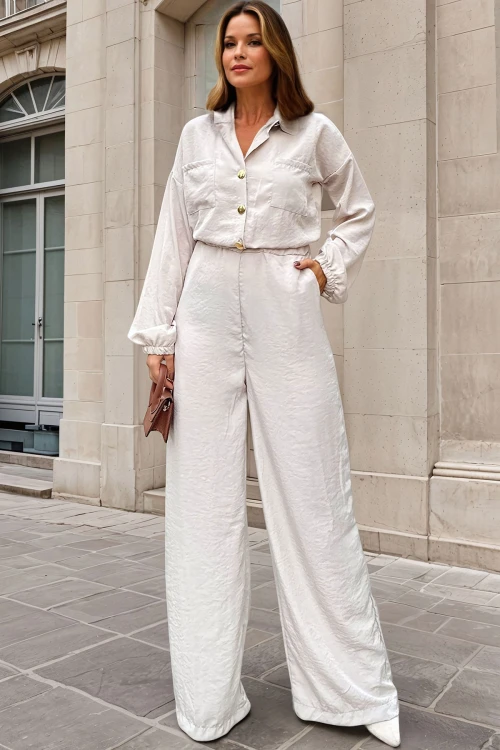 Taş Yarım Patlı Beli Lastikli Bol Paça Cepli Salaş Tulum BCBSK-25700-3360