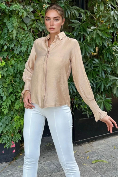 Vizon Oversize Uzun Kollu Gömlek BCBSK-25700-3537