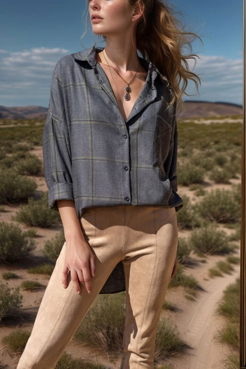 Yeşil Kendinden Desenli Yumuşak Dokulu Oversize Gömlek BCBSK-25700-3268