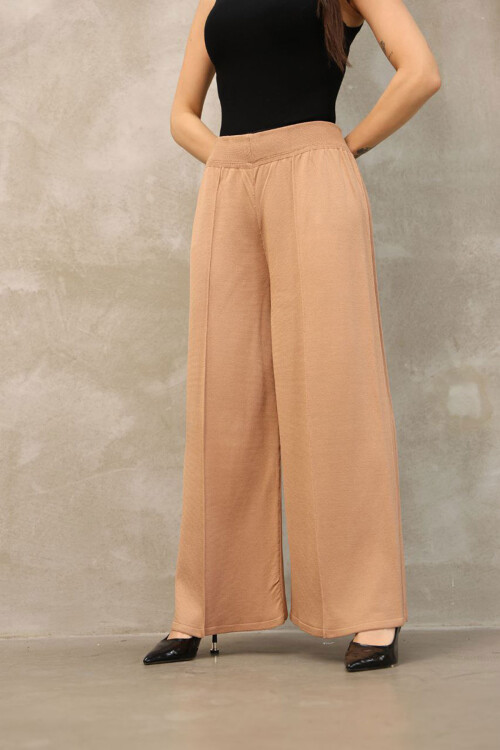 Bisküvi Pileli Triko Pantolon BCES-252035