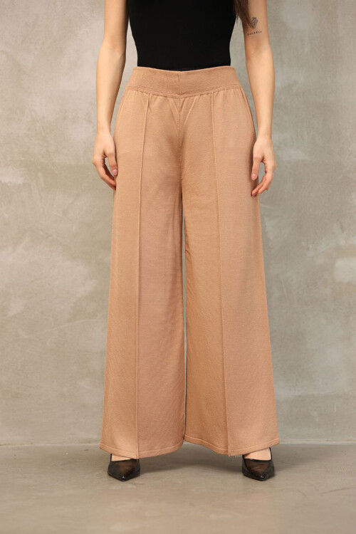 Bisküvi Pileli Triko Pantolon BCES-252035