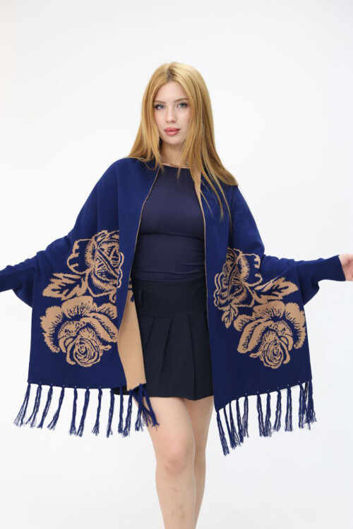 Saks Motifli Triko Şal BCES-252003