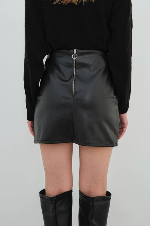 Siyah Kuşgözü Detaylı Etek BCHN-25262028