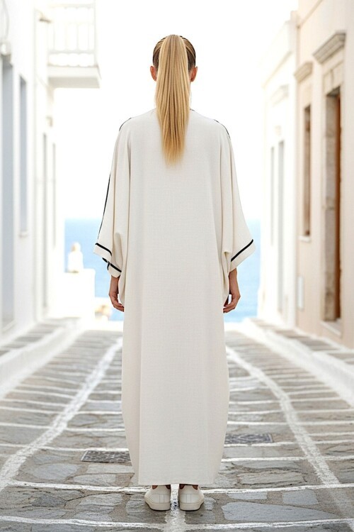 Alaçatı Keten Nakışlı Kimono Takım