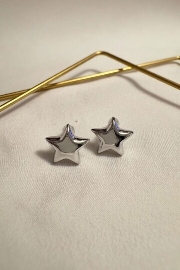 Silver Mini Yıldız Küpe