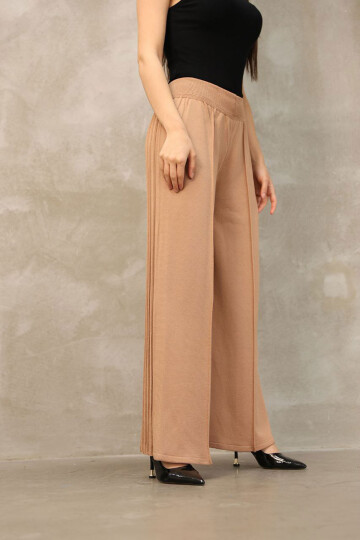 Bisküvi Pileli Triko Pantolon BCES-252035