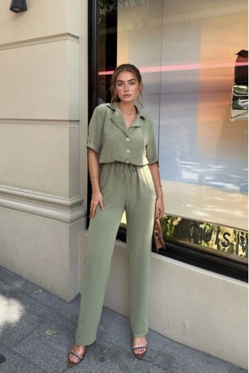 Haki Ceket Yaka Beli Lastikli Airobin Tulum BCBSK-25700-2622