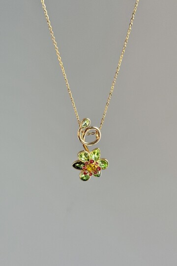 Yeşilgold Idyllia Serisi Kolye Çiçek Kolye
