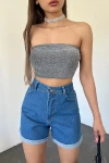 Mavi Duble Paça Yıkamalı Denim Şort BCDF-233307