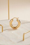 Gold Oval Kenarlı Mini Halka Küpe