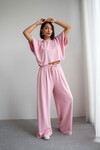 Pembe Bol Paça Rahat Kesim Modal Kumaş Alt Üst Takım