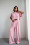 Pembe Bol Paça Rahat Kesim Modal Kumaş Alt Üst Takım