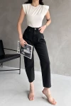 Beyaz Omuzu Vatkalı Buzzy Bluz BCDF-252157