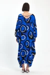 Maxi Boy Saks Baskılı Dokuma Viscon Elbise BCVL-251067