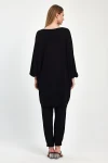 Maxi Boy Siyah Tunik Ve Pantolon Örme Viscon Alt Üst Takım BCVL-251029