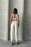 Bej Paraşüt Kumaş Cepli Kargo Jogger Pantolon BCHN-2525338