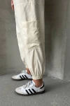 Bej Paraşüt Kumaş Cepli Kargo Jogger Pantolon BCHN-2525338