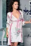 Beyaz %100 Pamuk Beyaz Gecelik Sabahlık 2Li Takım BCAN-258955